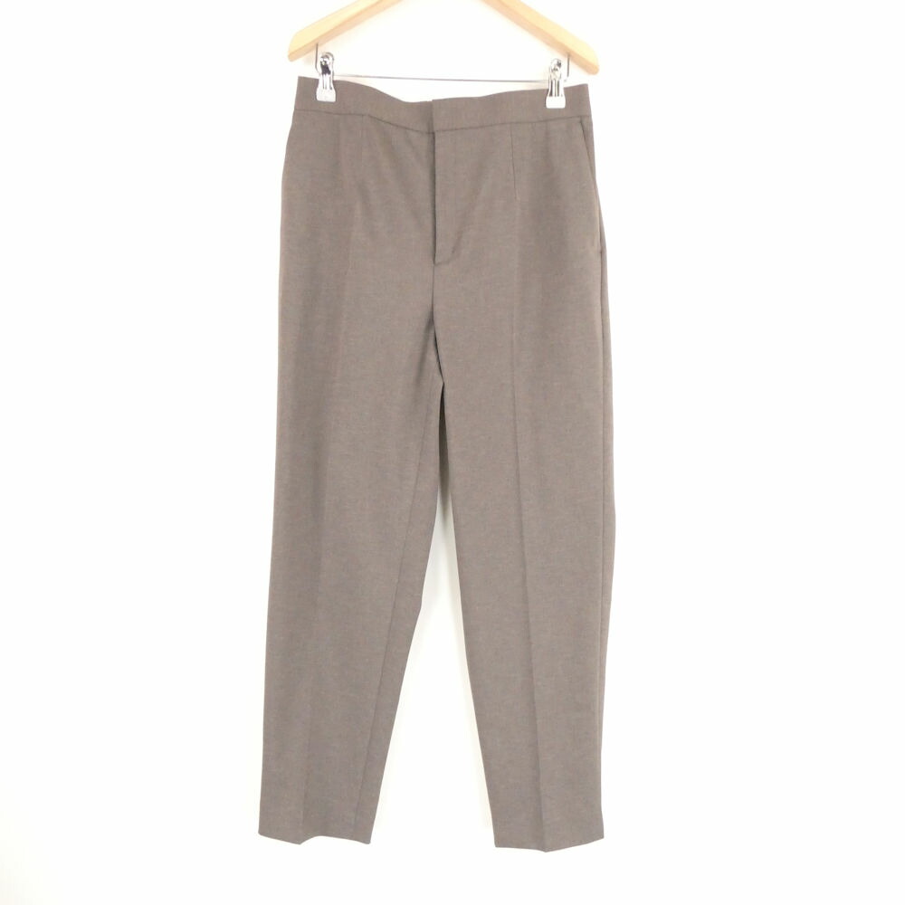 美品 MICHEL KLEIN ミッシェルクラン FMLJA 07200 ツイルストレッチテーパード パンツ 38 ポリエステル ポリウレタン スラックス レディース AN2983A71 【中古】