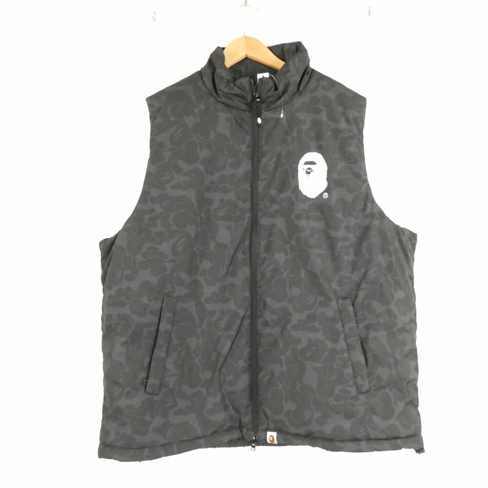 美品 A BATHING APE アベイシングエイプ 落ち込む限りない XL ポリエステル100% 化けの皮柄 変装 アウター トップス メンズ 金4259A70 【中古】