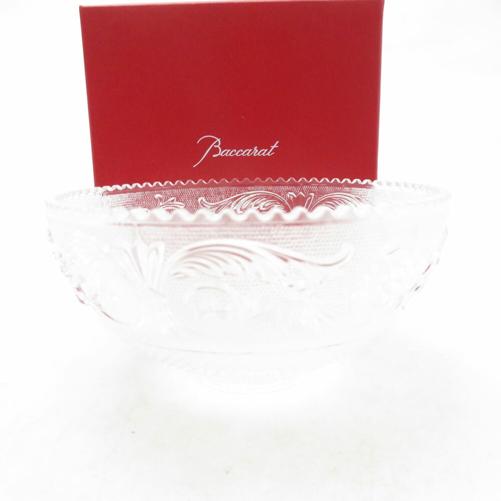 未当て嵌める Baccarat バカラ アラベスク スモールどんぶり鉢 12糎一皿 小皿 深皿 サラダ菜 フルーツ SC10817A3 【中古】