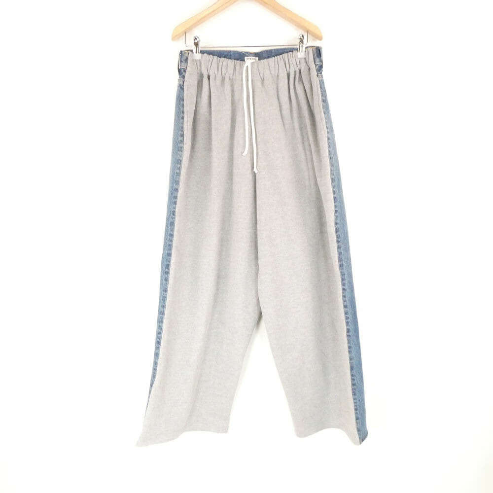 美品 INSCRIRE アンスクリア ID-PT50 Hybride Sweat Denim Pants ジーンズズボン下 4 綿織物100％ ハイブリットスウェットデニムパンツ レディース AM8628A79 【中古】