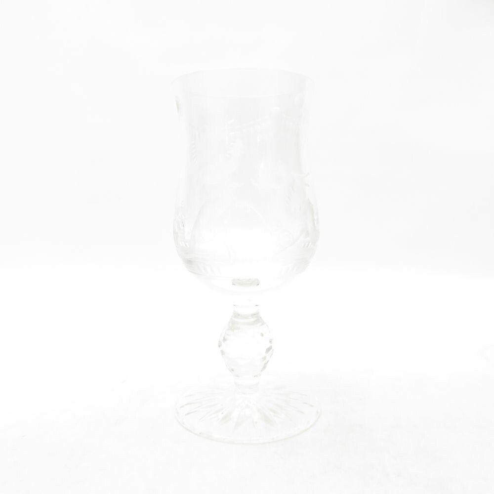 美品 Meissen Crystal マイセンクリスタル アラビアンナイト 千夜一夜物語 ワイングラス 1客 H13cm 竜と女性 SC10806B1 【中古】