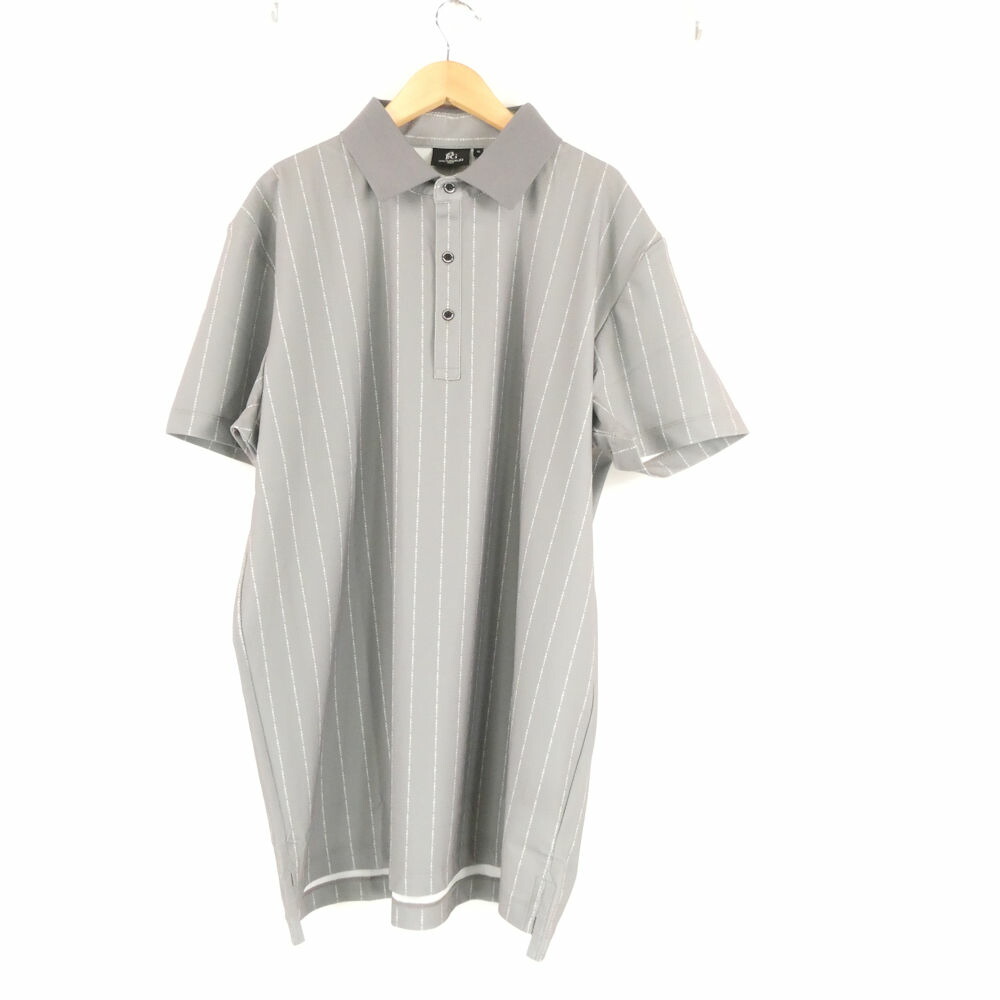 美品 1PIU1UGUALE3 ウノピュウノウグァーレトレ GRT202 SHORT PT 113 STRIPE スポーツシャツ VI XL大いさ好いかげんに ポリエステル他 ゴルフお召しもの 半袖 縞模様 メンズ AO4082A95 【中古】 メンズウェア-スポーツ・アウトドア