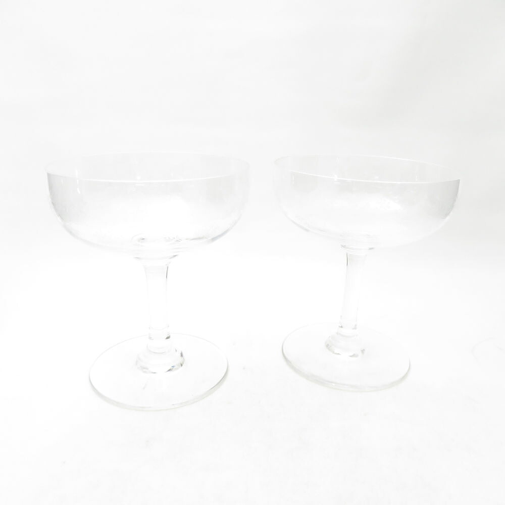 美品 Baccarat バカラ セビーヌ シャンパングラス 2客 ペア シャンパンクープ H11cm SC11026D2 【中古】｜reMOVE 店
