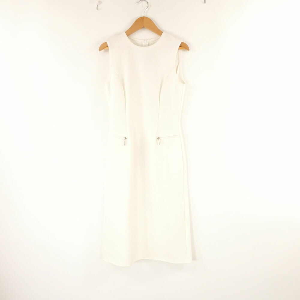 美品 FOXEY NEW YORK フォクシー 16603 ノースリーブ衣装 38 S好いかげんに ポリエステル他 ひざ丈 きつい レディース AO4136A76 【中古】