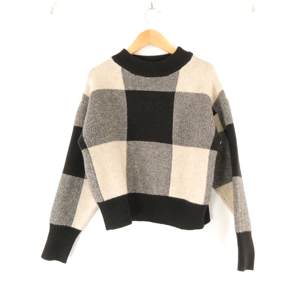 美品 Sheller シェリエ ブロックチェックニットセーター F アクリル樹脂他 長袖 レディース AM8744A63 【中古】