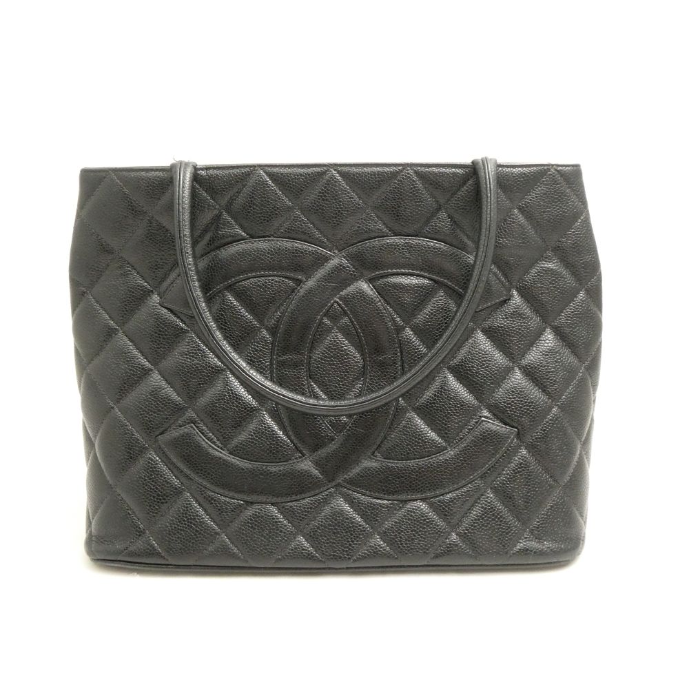 CHANELシャネルデカココトートバッグ1点刷り直すトートキャビアスキンレディースAO4200W1【中古】