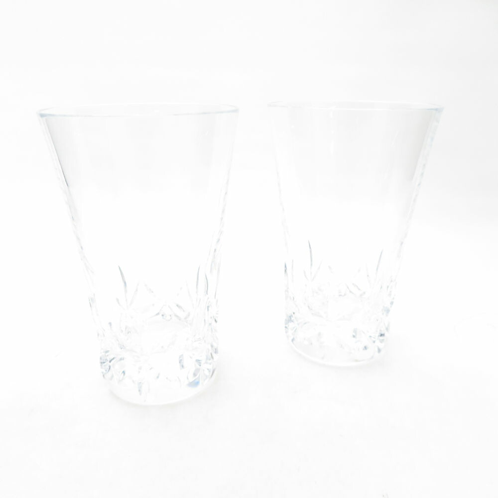 Baccarat バカラ 水飲みジャパン エクラ タンプラー 2点 水晶 有りの実 水飲み ビアグラス 清涼飲料水 冷茶 SU14327L1 【中古】