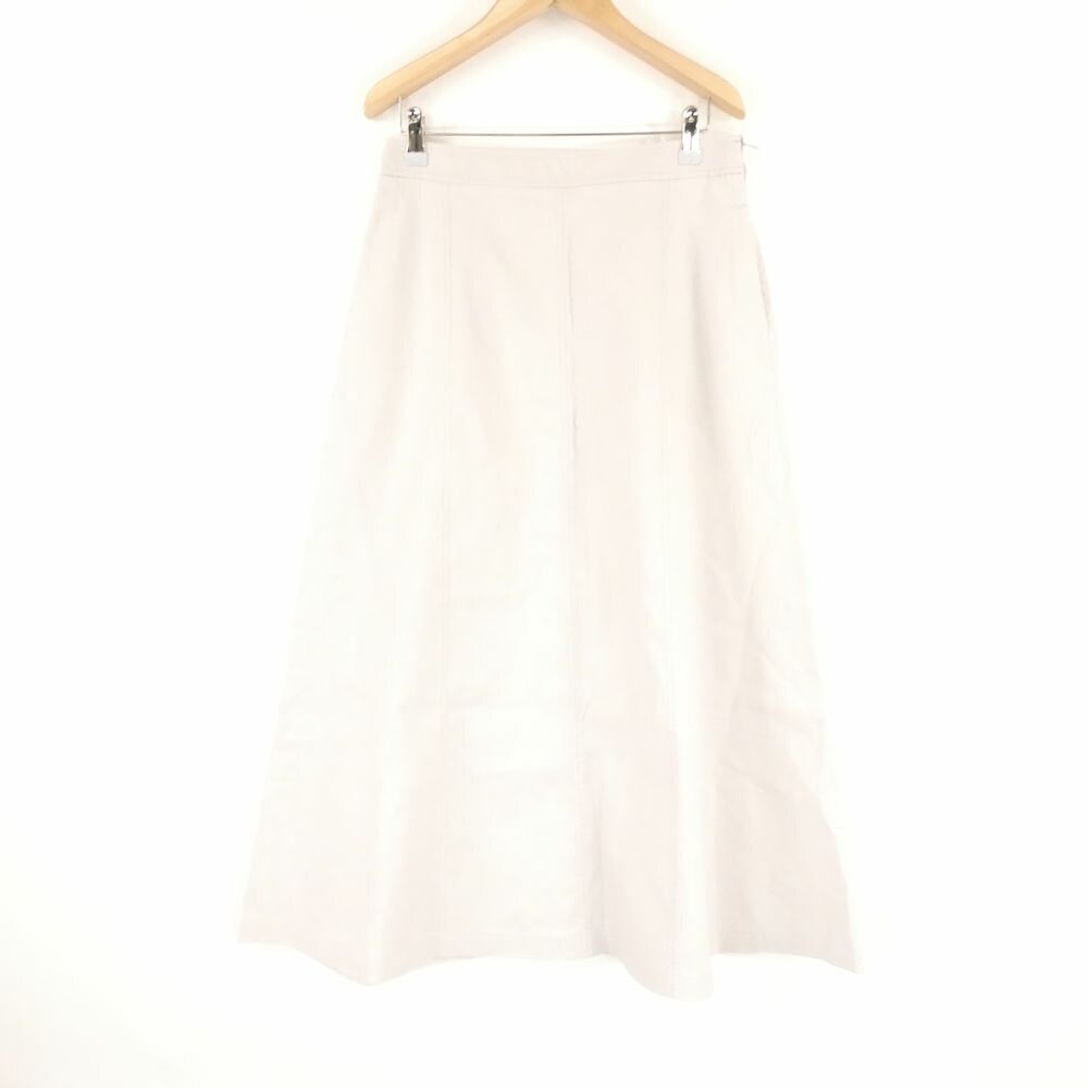 美品 theory luxe 行動論理 03-5207300 Lush Linen Esly Skirt スコート 38 人絹 麻 25SS 太陽フレア ロング 点火装置薄墨色 レディース AN3318A55 【中古】