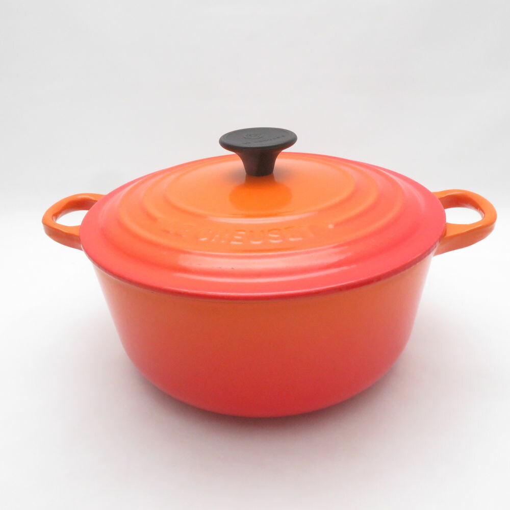 美品 Le Creuset ルクルーゼ ココットロンド 両手なべ 20珊 2.4L ホーロー ほうろう SC11159Z 【中古】