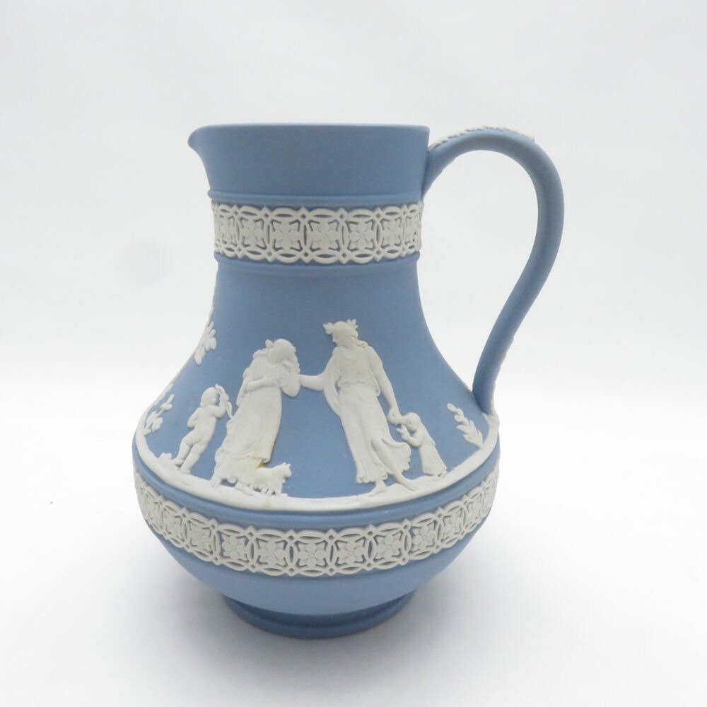 WEDGWOOD ウェッジウッド ジャスパー ジャグポット ペールブルー 連合王国 SU14422U1 【中古】
