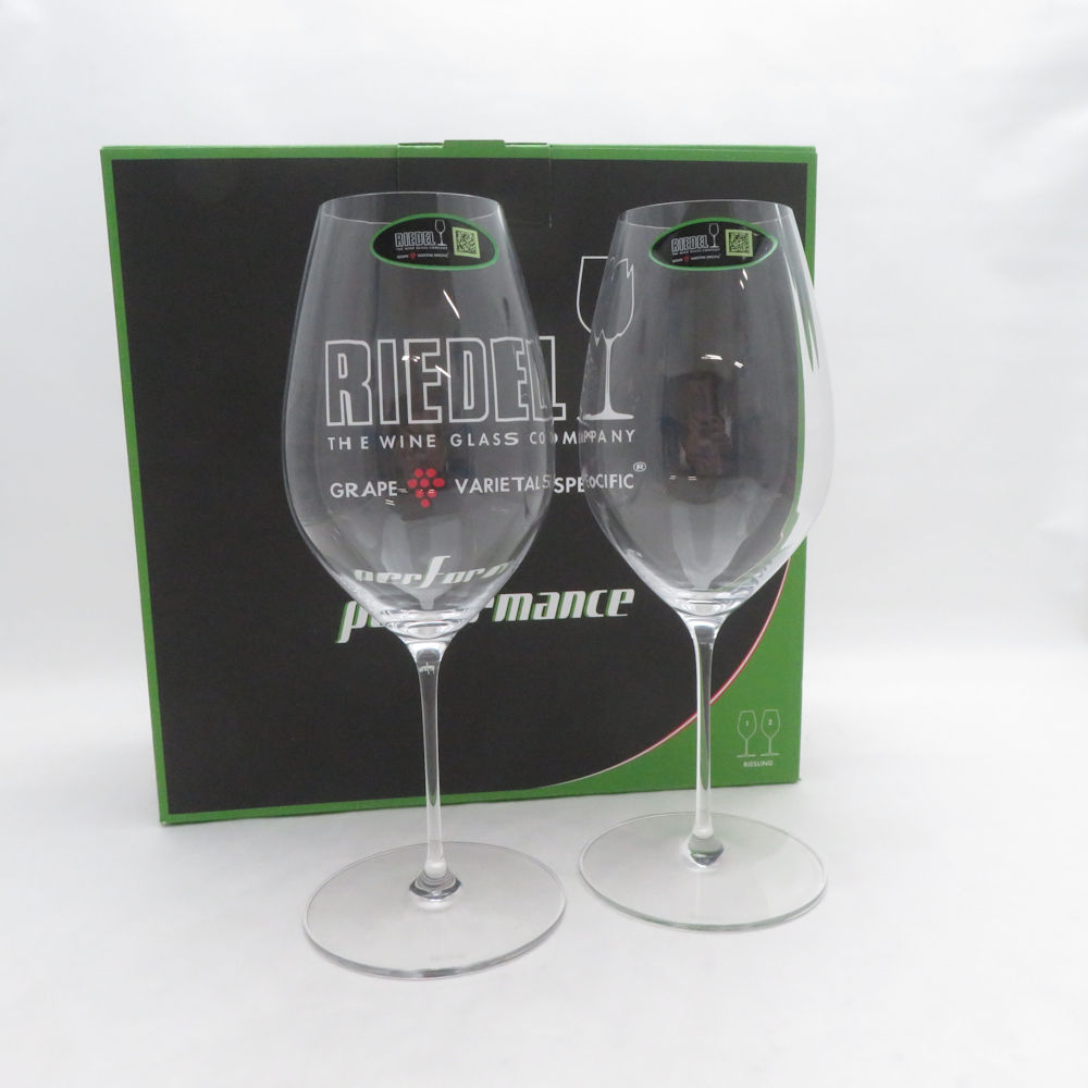 未使用 RIEDEL リーデル パフォーマンス リースリング ワイングラス 2客 ペア H13cm SD237Q1 【中古】｜reMOVE 店 8,778円