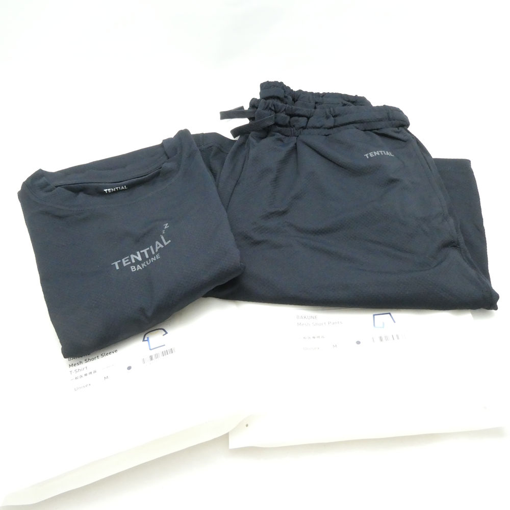 未使用 TENTIAL テンシャル BAKUNE バクネ Mesh Short Sleeve T-Shirt&Pants リカバリーウェア 1式 M Tシャツ パンツ ユニセックス 上下セット AM9254 【中古】｜reMOVE 店