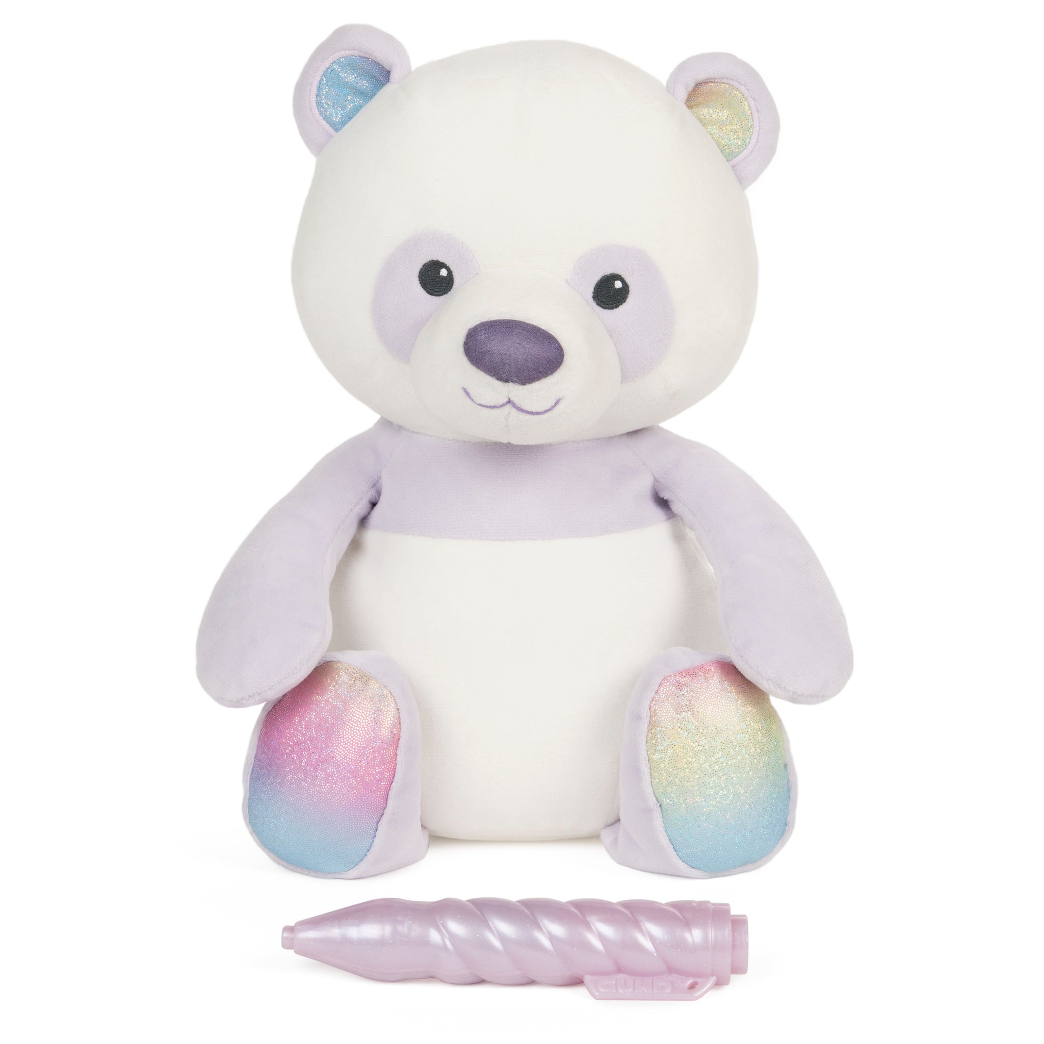 マジック ドロウ グロウ パンダ【GUND ガンド】 光るぬいぐるみ 光る ぬいぐるみ 蛍光色 UVライト お絵かき パンダ ぱんだ 手触りふわふわ 知育玩具 GUND社認定 日本正規総代理店 #6063372