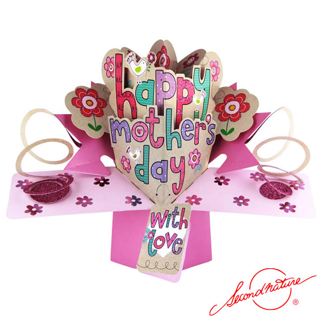 楽天市場 ポップアップカード ハッピー マザーズデー レタリング Second Nature グリーティングカード 飛び出す メッセージカード 3d 立体的 Pop Up Card 母の日 お母さん ママ 正規代理店 Mpop004 Renaissance Gift