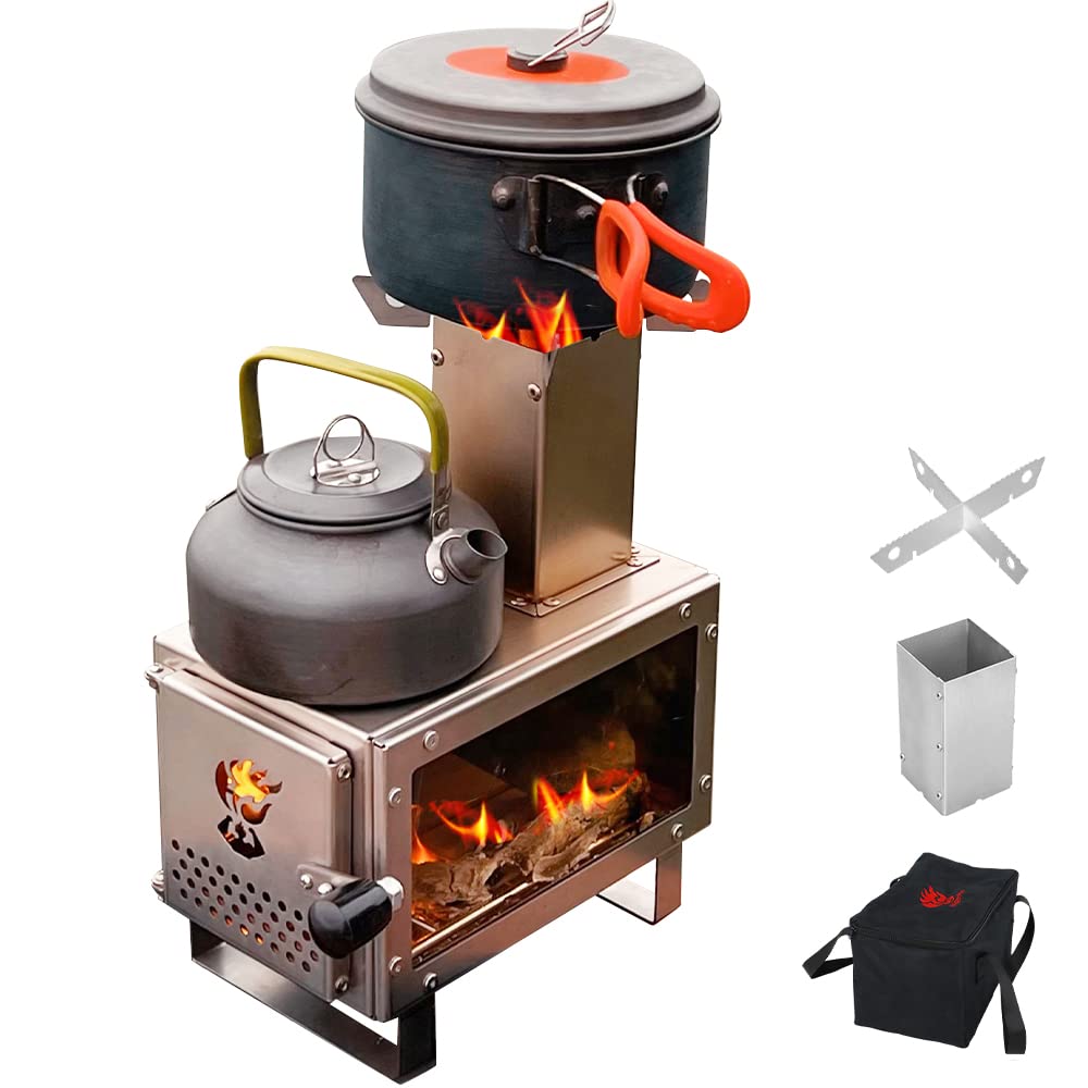 楽天市場】UPF 薪ストーブ 新昇級 1台2役 キャンプ 耐熱ガラス窓付き