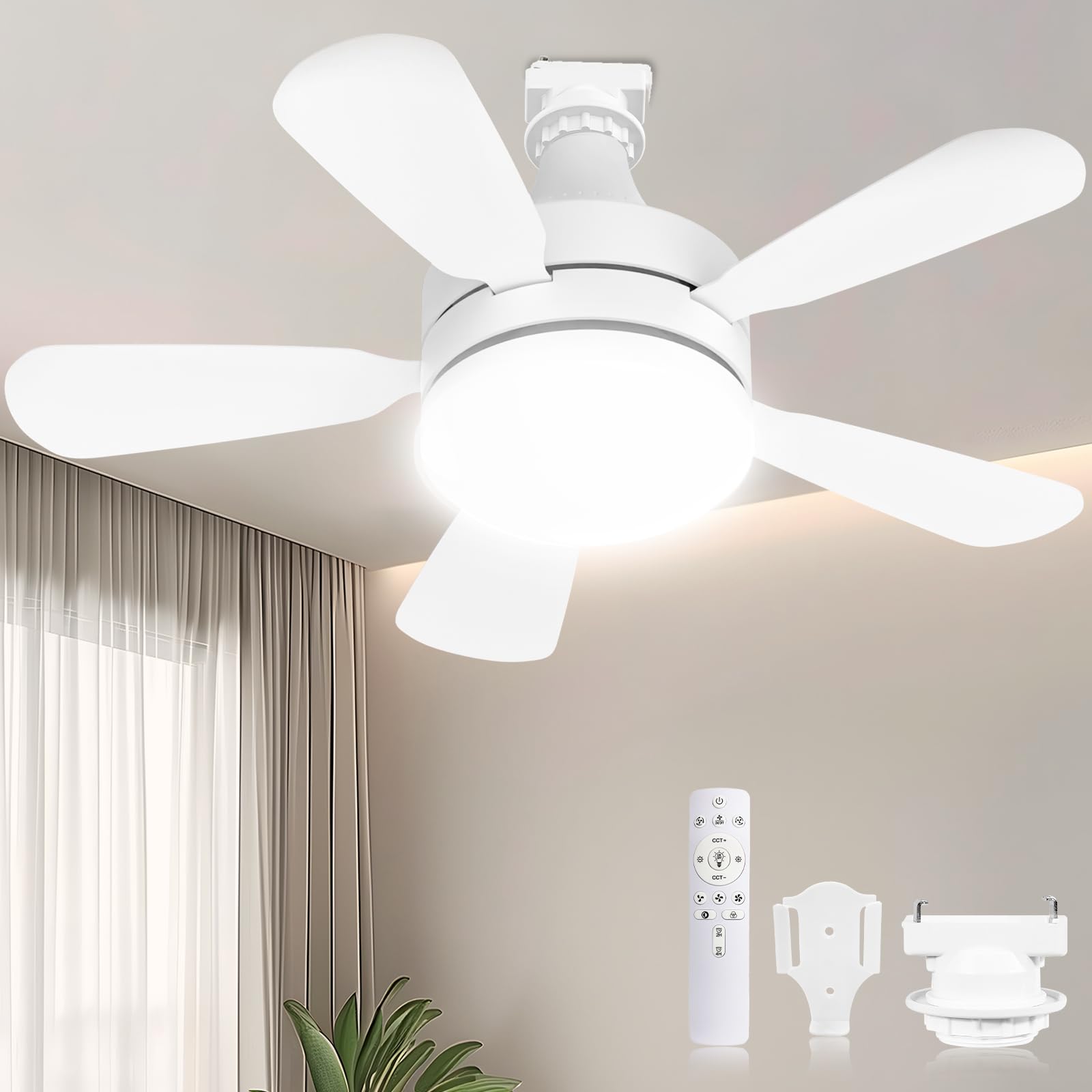 楽天市場】SUKITEN シーリングファンライト【正逆回転・小型・角度調整