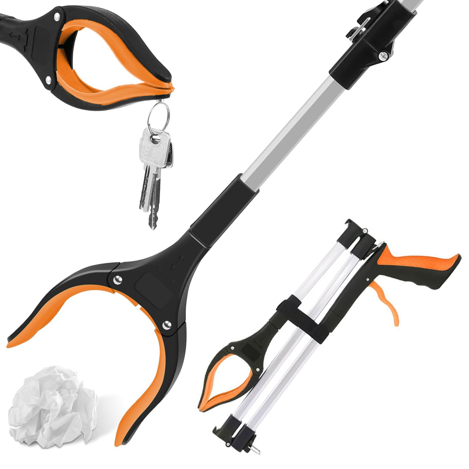 楽天市場】マジックハンド 折りたたみ式 109CM マグネット付き 収納袋