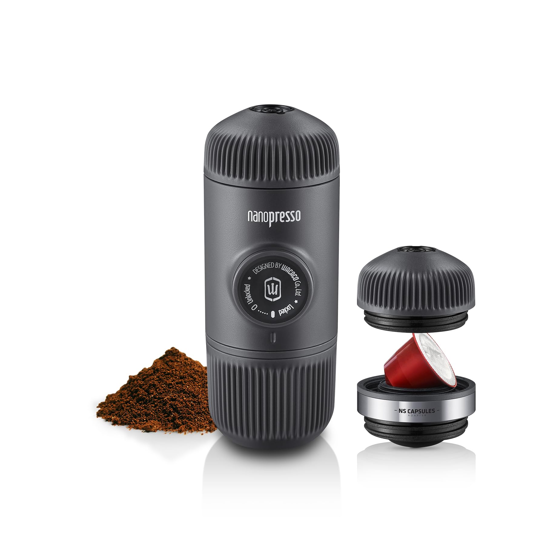 【正規品】WACACO手動エスプレッソ携帯コーヒーNanopressoとNSアダプターセット(コーヒーパウダーやコーヒーカプセルに使用できます)