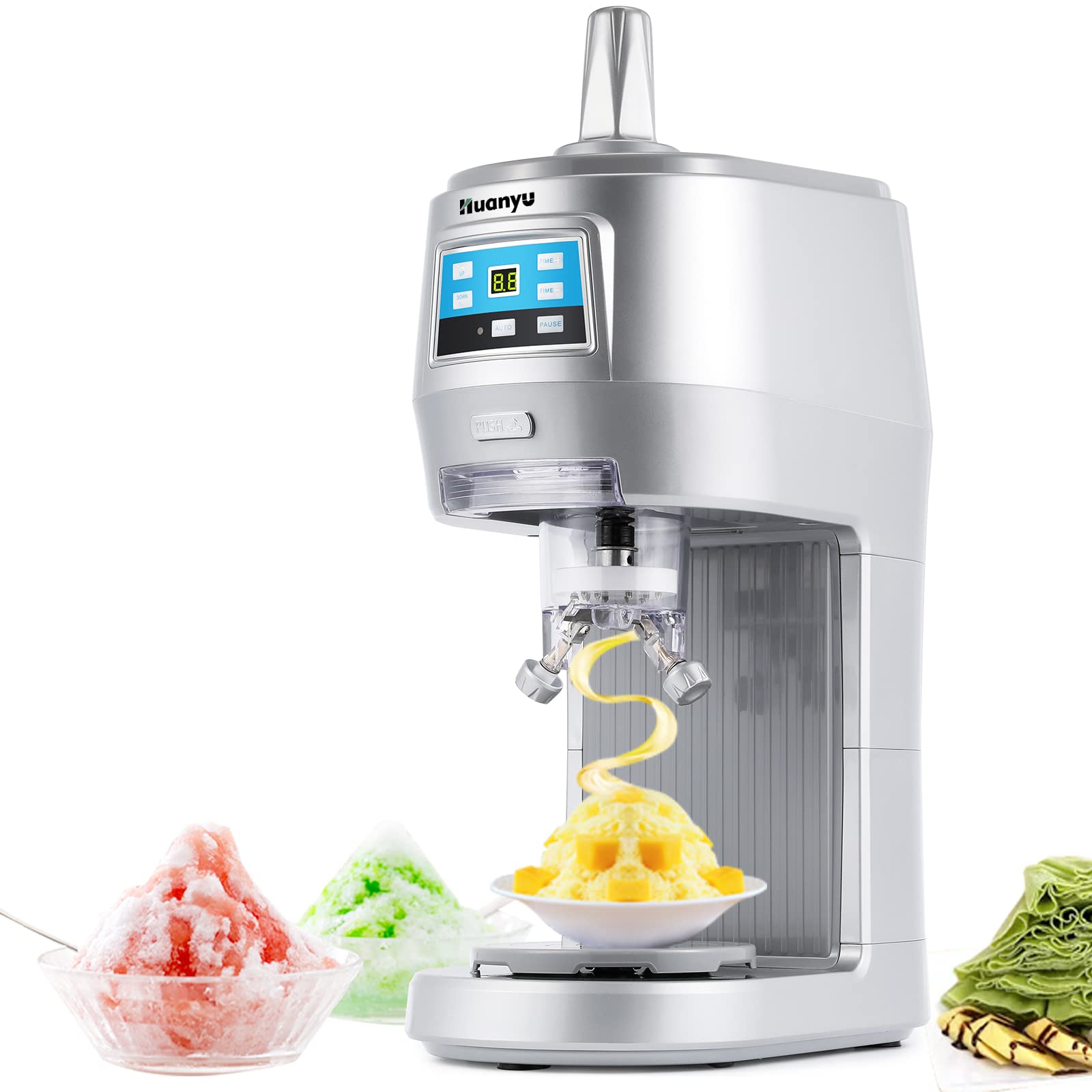 楽天市場】Huanyu ふわふわかき氷機 業務用 デジタル 電動かき氷機