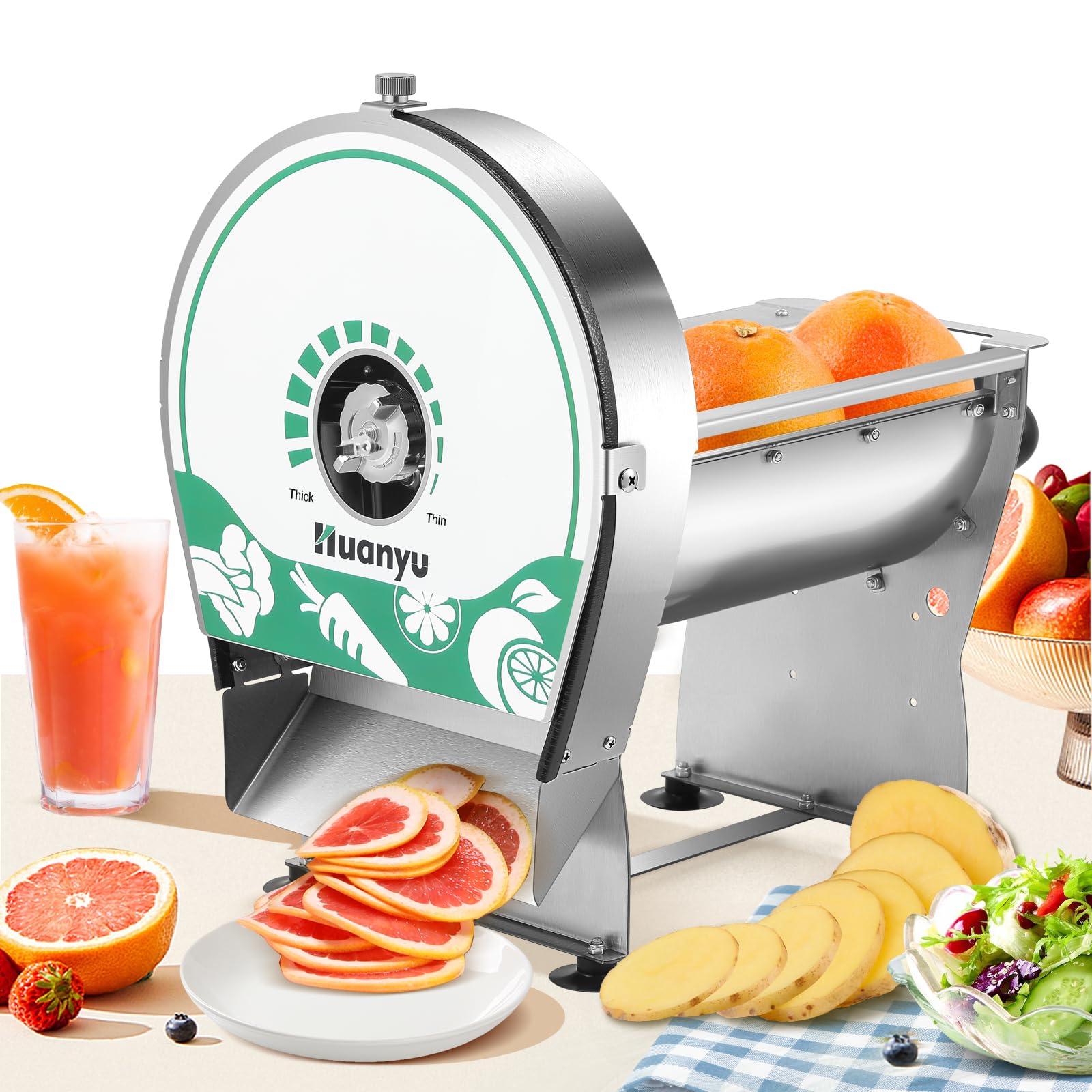 楽天市場】Huanyu 電動スライサー 業務用野菜スライサー 電動・手動