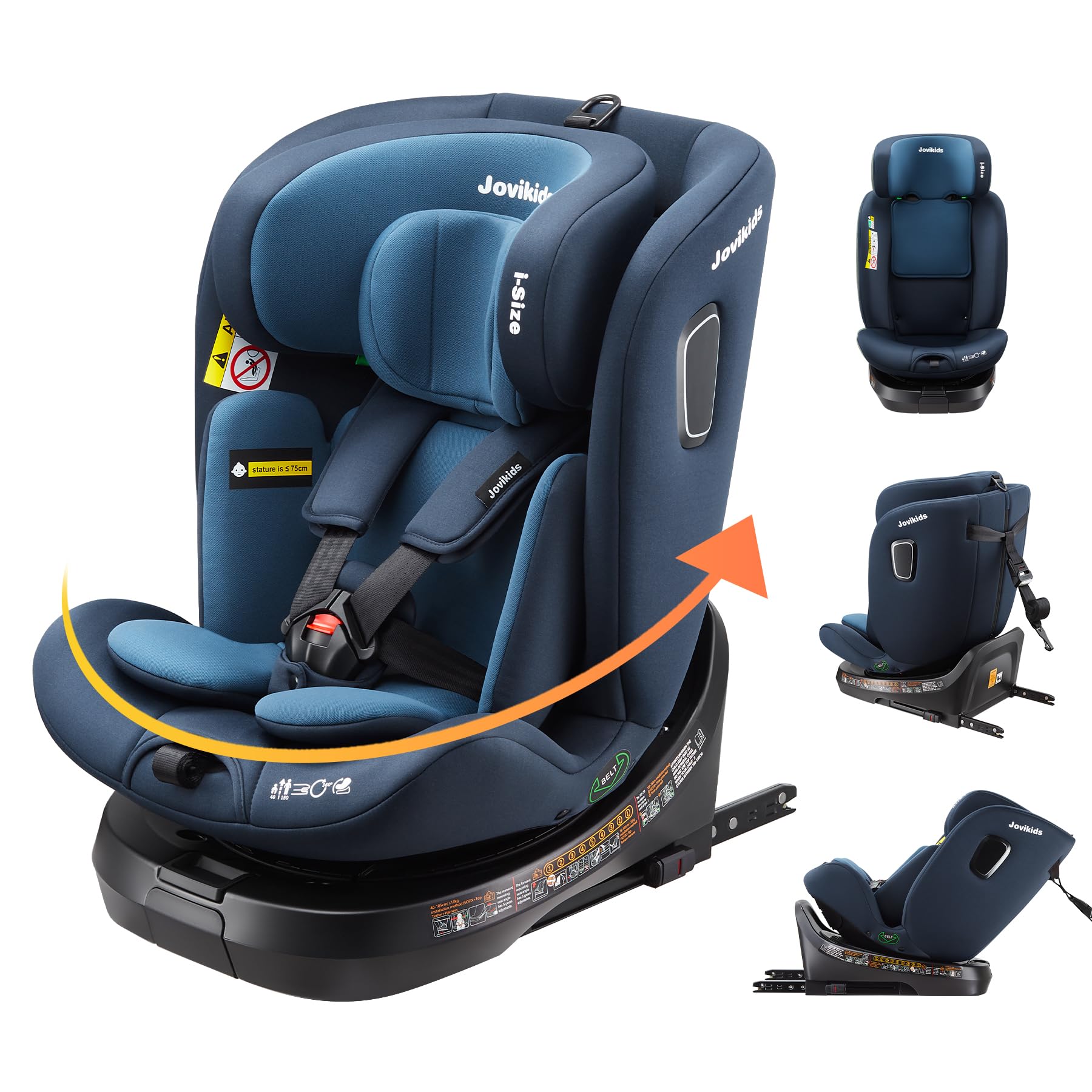 楽天市場】Jovikids チャイルドシート ISOFIX、 360°回転式 i