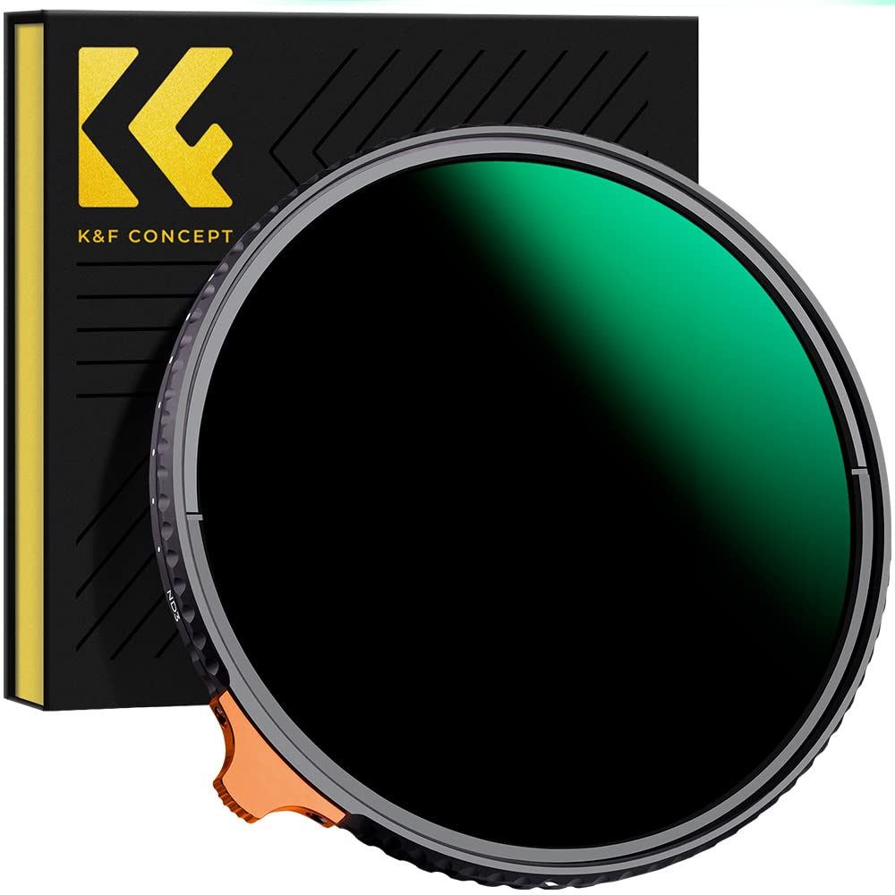 K&F Concept 62mm 可変NDフィルター ND3-ND1000 日本製AGC光学ガラス HD超解像力 低い反射率 360°無段階調節可能 28層ナノコーティング 撥水防汚キズ防止 薄型 ビデオ/風景撮影のレンズフィルター【メーカー直営店】