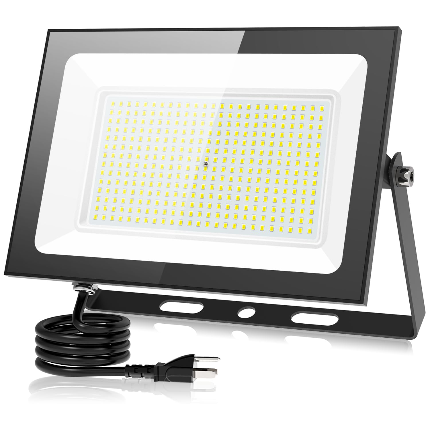 【最強の超爆光・超薄型】SUKITEN 投光器 led 屋外 作業灯 ledライト 300W 35000LM IP66防水 昼光色 高輝度 高放熱 省エネ 軽量 120&deg;広角 100V 屋外照明 野外 防水 BBQ ガレージ 看板 駐車場 倉庫 工場 作業｜RENEW