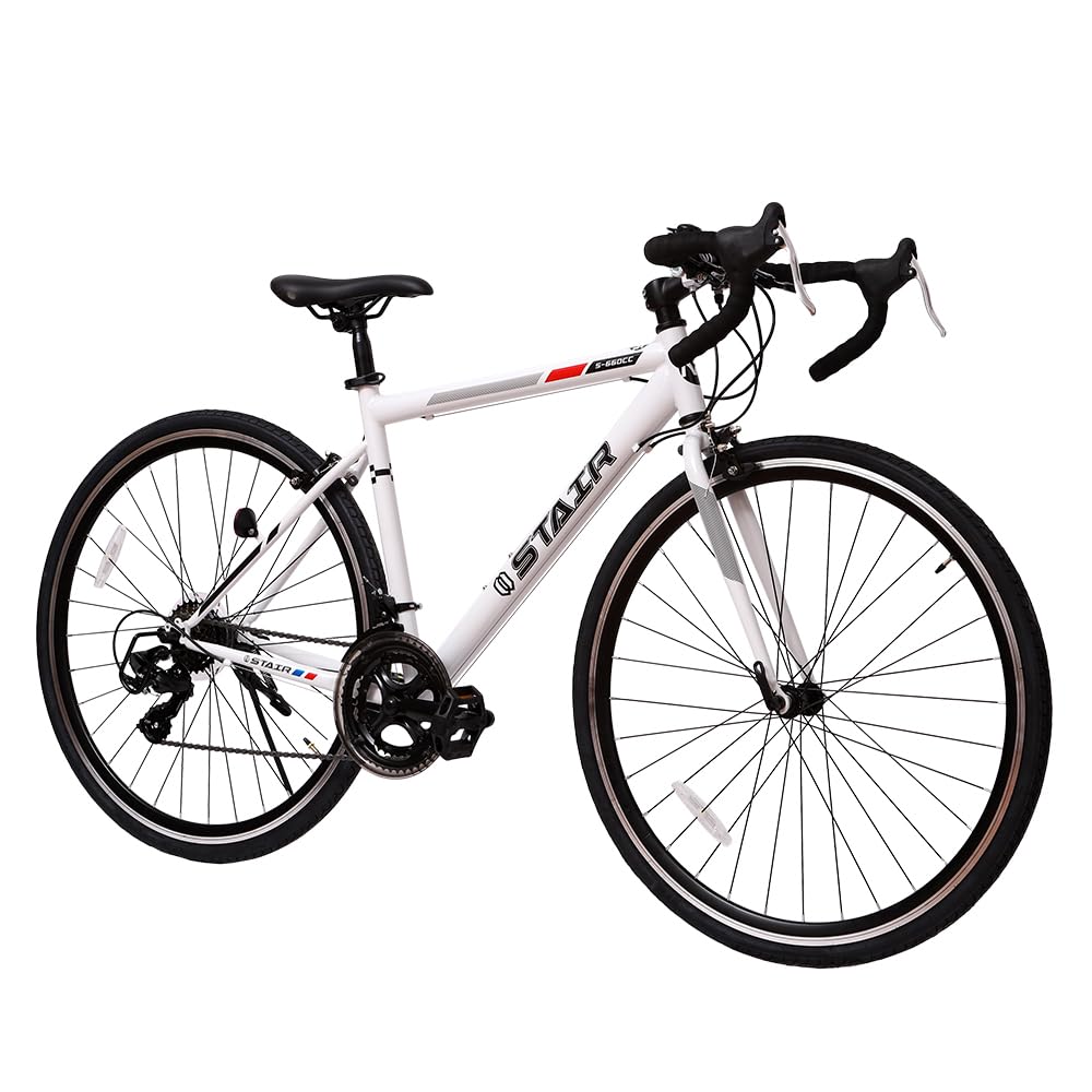 ロードバイク 自転車 シマノ14段変速 700*32cタイヤ ドロップハンドル 補助ブレーキ搭載 前後キャリパーブレーキ 超軽量高炭素鋼フレーム (ホワイト)｜RENEW
