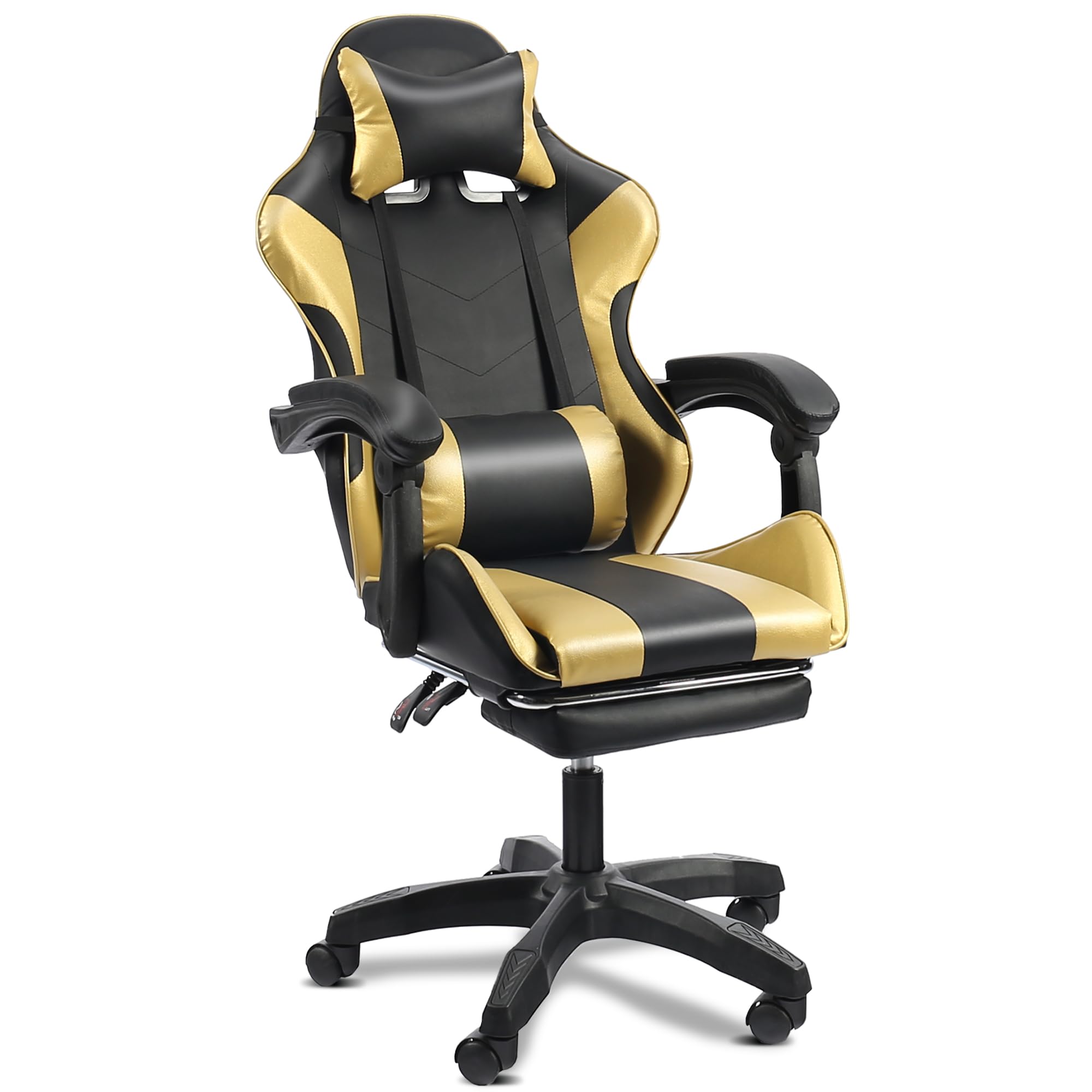 楽天市場】DoubleTT ゲーミングチェア オットマン付き 人間工学 165