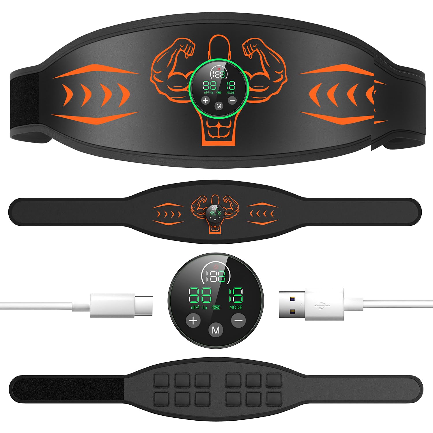 楽天市場】【2025強化版 消費カロリー表示】 EMS腹筋ベルト ジェル不要