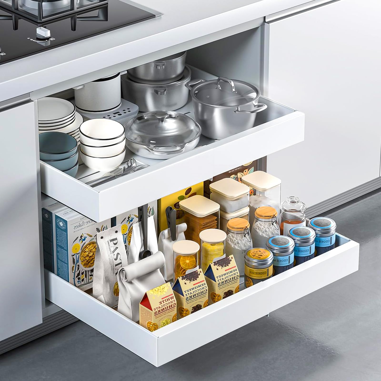 楽天市場】シンク下収納 ラック キッチン収納引き出し スライドレール