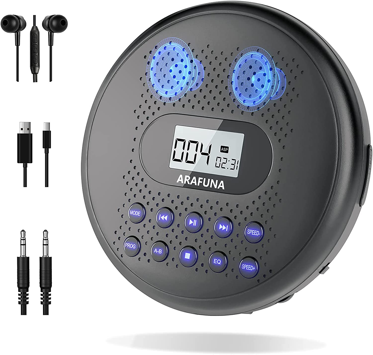 楽天市場】ポータブルCDプレーヤー コンパクトCDプレーヤー CD