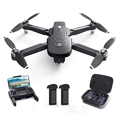 Holy Stone ドローン 4Kカメラ付き GPS搭載 ブラシレスモーター 折り畳み式 バッテリー2個 フライト時間46分 110°広角カメラ 収納ケース付き リターンモード フォローミーモード オプティカルフロー 高度維持 ウェィポイントモード 2.