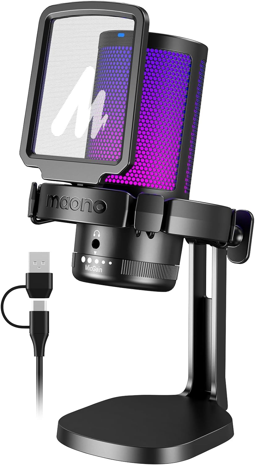 楽天市場】MAONO USB コンデンサーマイク ゲーミングマイク PC