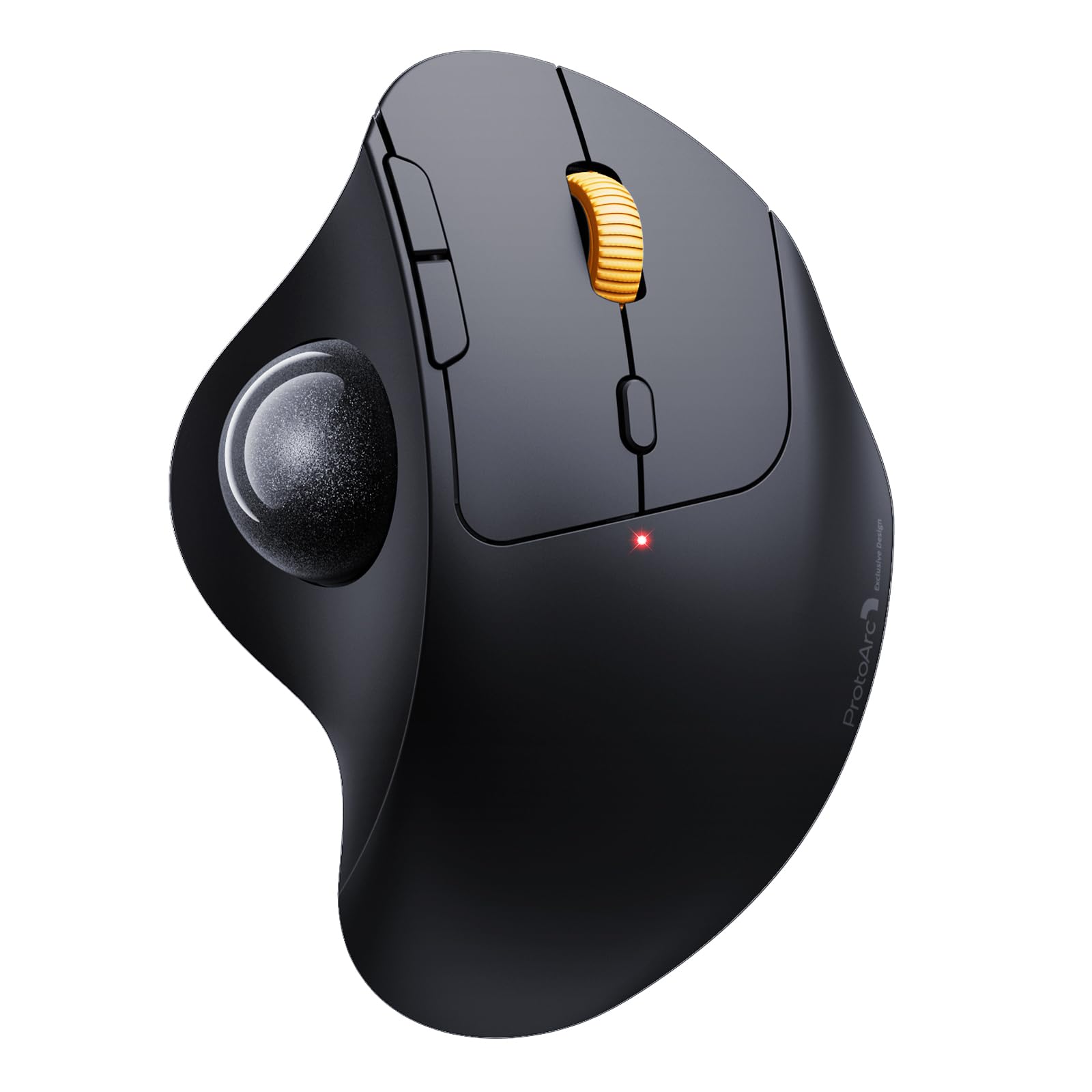 ProtoArc トラックボールマウス Bluetooth/2.4GHz両対応 3台同時接続 無線 マウス トラックボール 静音 親指 Type-C充電式 大容量バッテリー内蔵 5段階DPI調節可能 進む/戻るボタン搭載 Windows/Mac/iOS/A