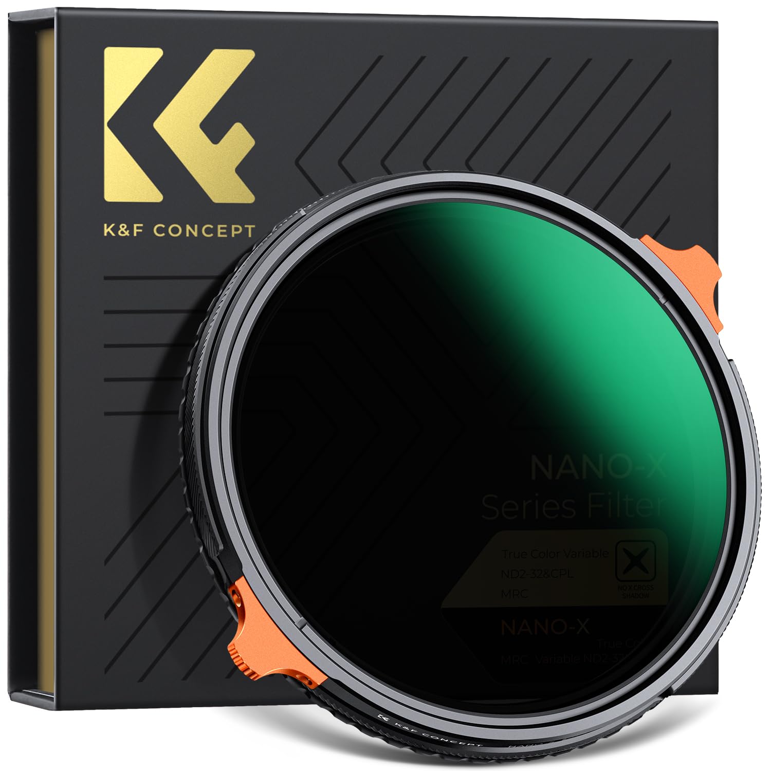 K&F Concept 58mm 可変NDフィルター ND2-ND32&CPL TRUE COLOR 1枚2役 多機能フィルター 黄色被り解消可能 両面28層コーティング 光学ガラス 撥水撥油キズ防止 フィルターケース付き （NANO-Xシリーズ）｜RENEW