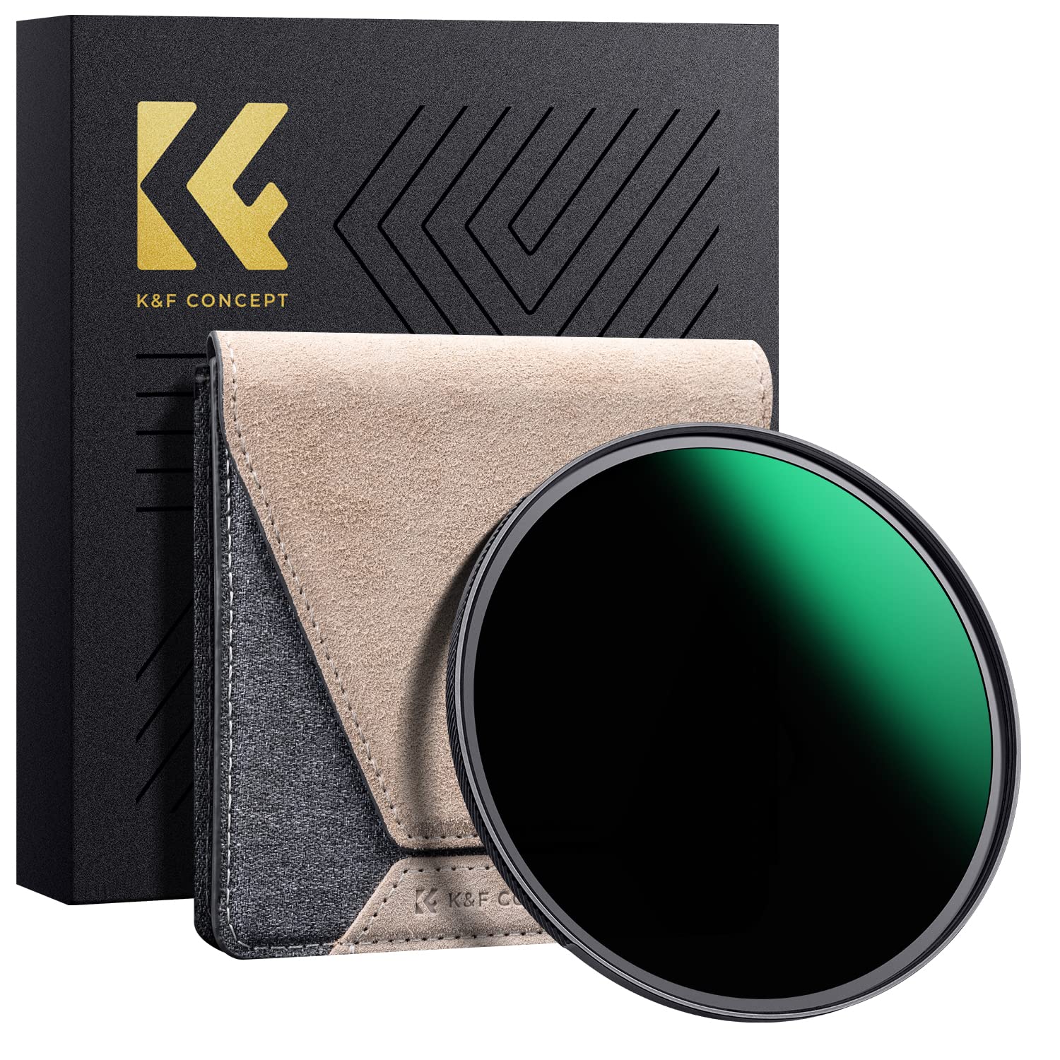 K&F Concept 77mm NDフィルター ND1000 10段階減光 真鍮製 HD超解像力 フレアやゴースト防止 色かぶり無し 36層ナノコーティング 撥水防汚 キズ防止 超薄枠 ケラレ無し(NANO-X Proシリーズ)【メーカー直営】