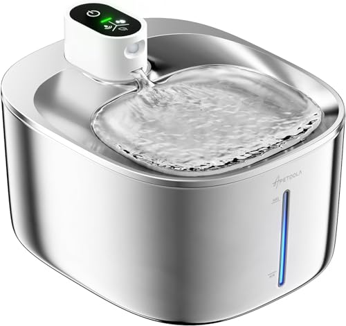 APD APETDOLA 猫 自動給水器 水飲み器 コードレス 充電式 4L 活性炭フィルター付 アダプター付 スマート 静音 大容量 ワイヤレスポンプ 2way給電式 ステンレス製 センサー 動作検知 三つ給水モード 6重濾過 みずのみ器 お手入れ簡単