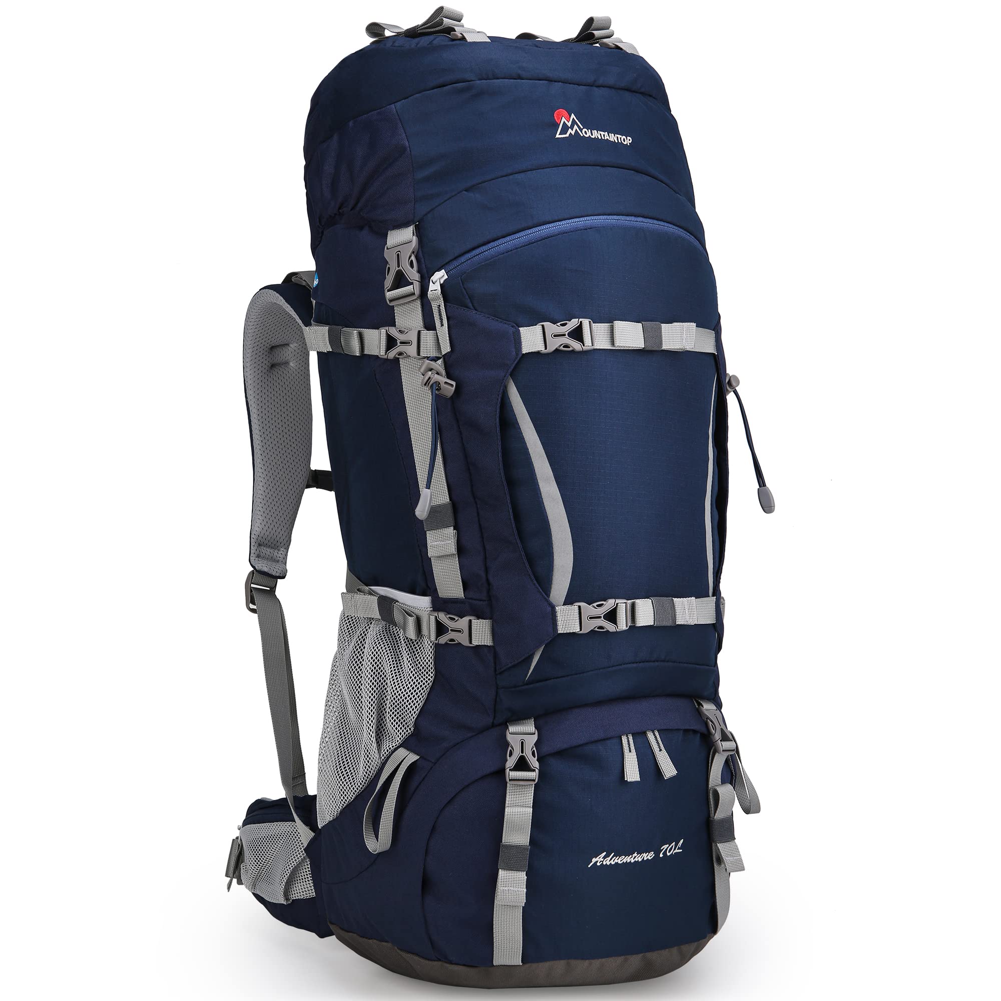[MOUNTAINTOP] [マウンテントップ] 70L 登山バッグ 大容量 登山 リュック ザック 防水 ハイキング バックパック キャンプ 防災 旅行用 リュックサック アウトドア バッグ 軽量 レインカバー付き｜RENEW