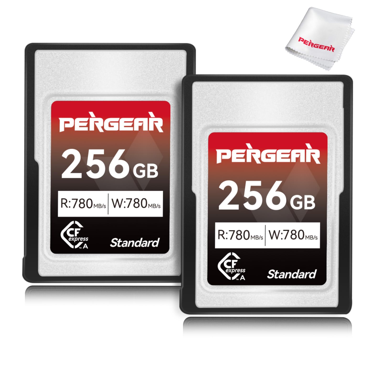 PERGEAR CFexpress Type A メモリカード 256GB 2個入れ 最大780MB/秒の読み取り速度 780MB/秒の書き込み速度 4K 120P、8K 30P録画対応
