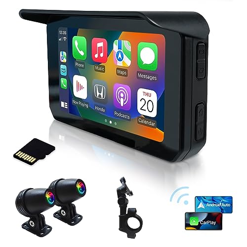 【2023新登場 Carplay対応のバイク用ドラレコ】ニコマク NikoMaku バイク用 スマート ドライブレコーダー SM-1 5インチ液晶モニター SONY307センサー搭載 IPX7全体防水防塵 防水前後カメラ 1080P+1080P Andro 29,088円