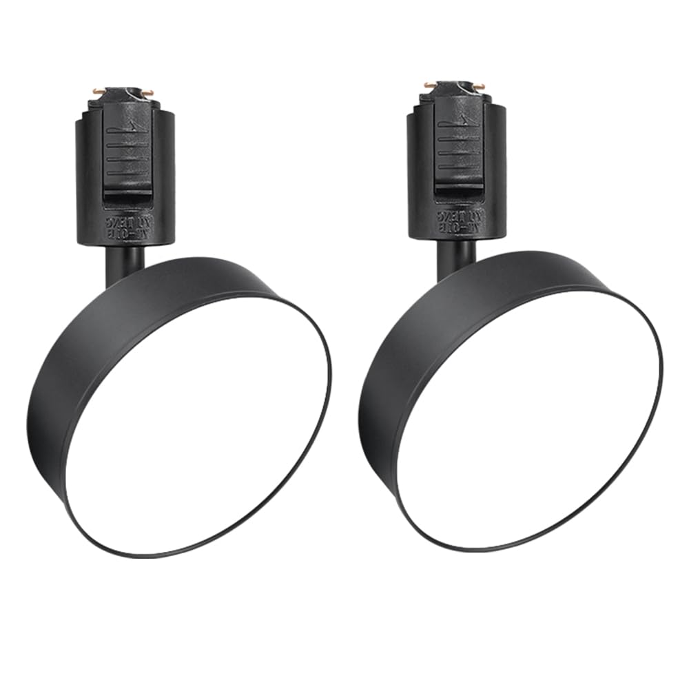 SPAHER ダクトレール用スポットライト 照明 LED 120W相当 取付け簡単 角度調節可能 電球付き 照明器具 植物育成ライト 明るい おしゃれ 天井 玄関 インテリア 12W ブラック（昼白色 2個セット）