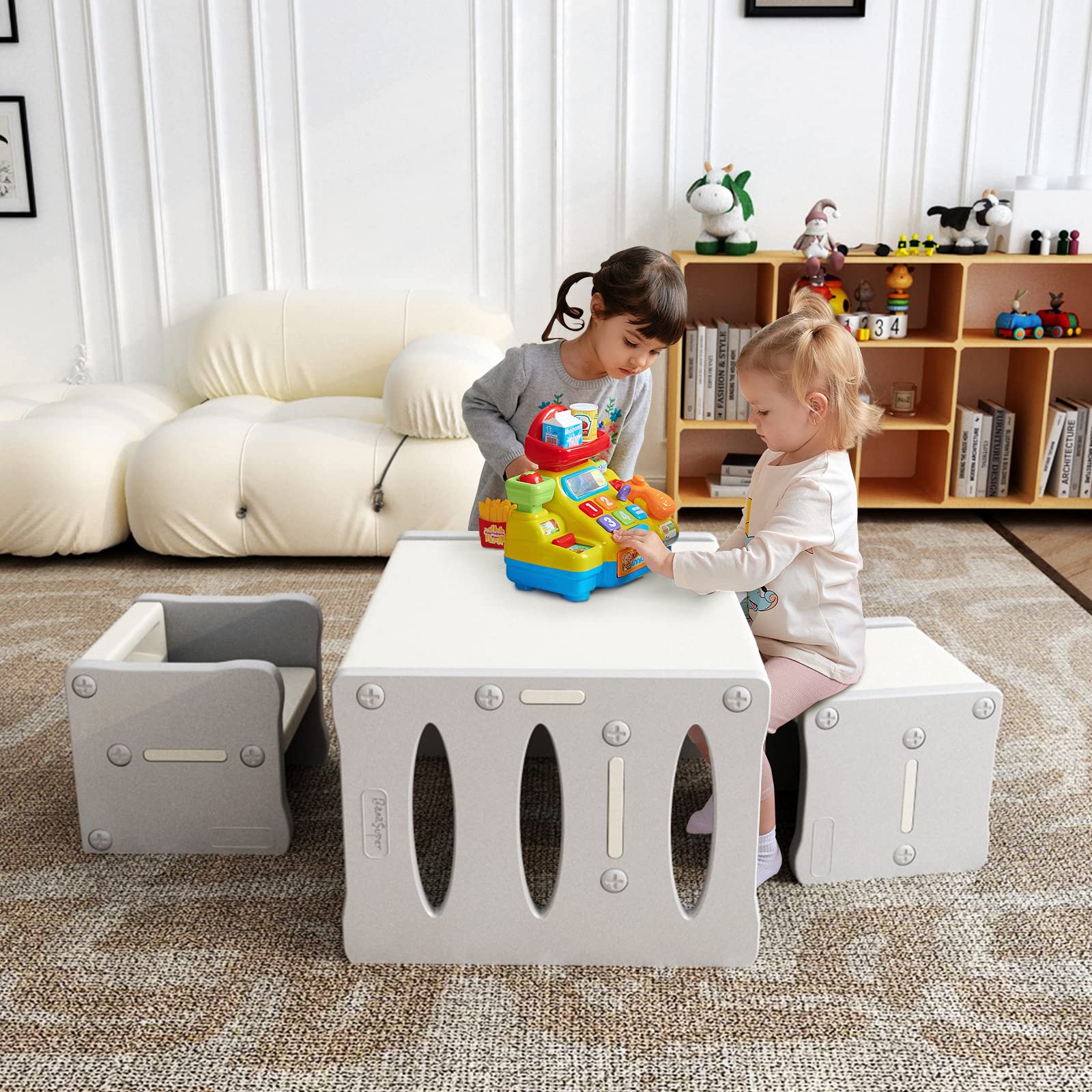楽天市場】BanaSuper 子供用テーブルと椅子3点セット