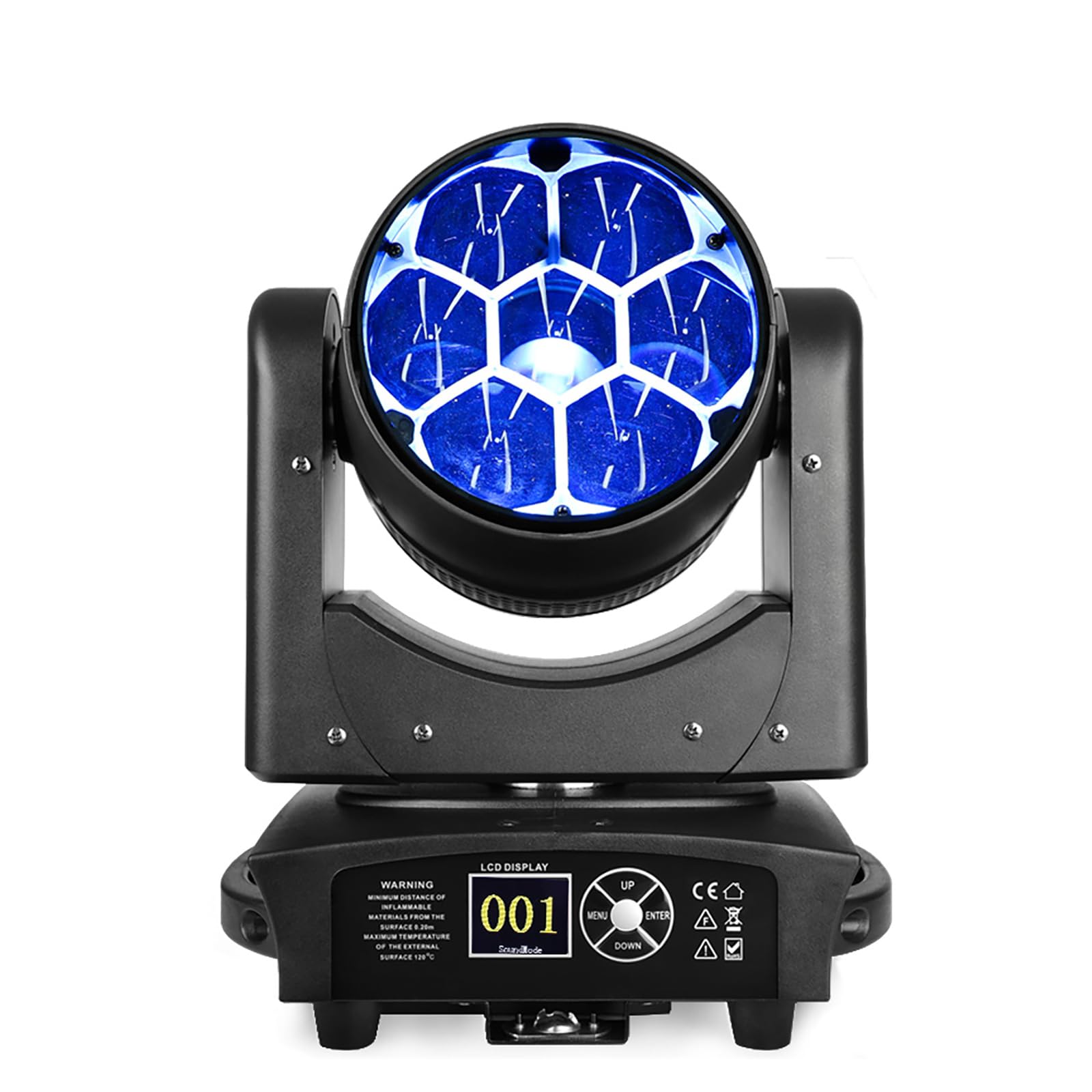 BETOPPER 舞台照明350Wステージライト移動ヘッド ライト回転灯7x40W RGBW の洗浄/ズームレンズ/CTO の効果の蜂の目 DJs、棒、クリスマスおよびホーム パーティーの照明のために活動化させる音が付いている LED の段階の照明ライト、