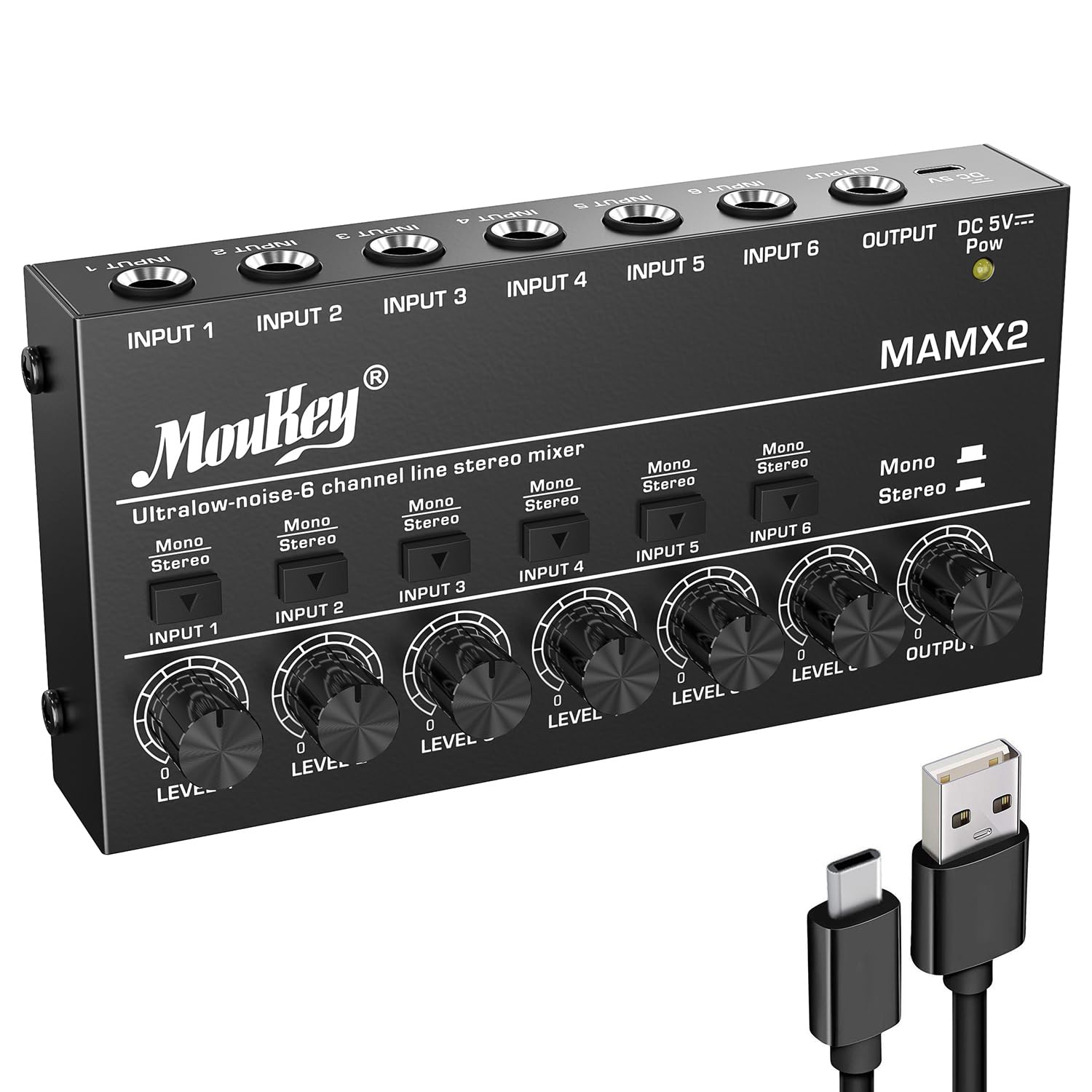 heidenコンパクト 5チャンネル マイクラインミキサー USB Amazon.co.jp: PA音響機器,Benkeg AGE03 5チャンネルミニマイク