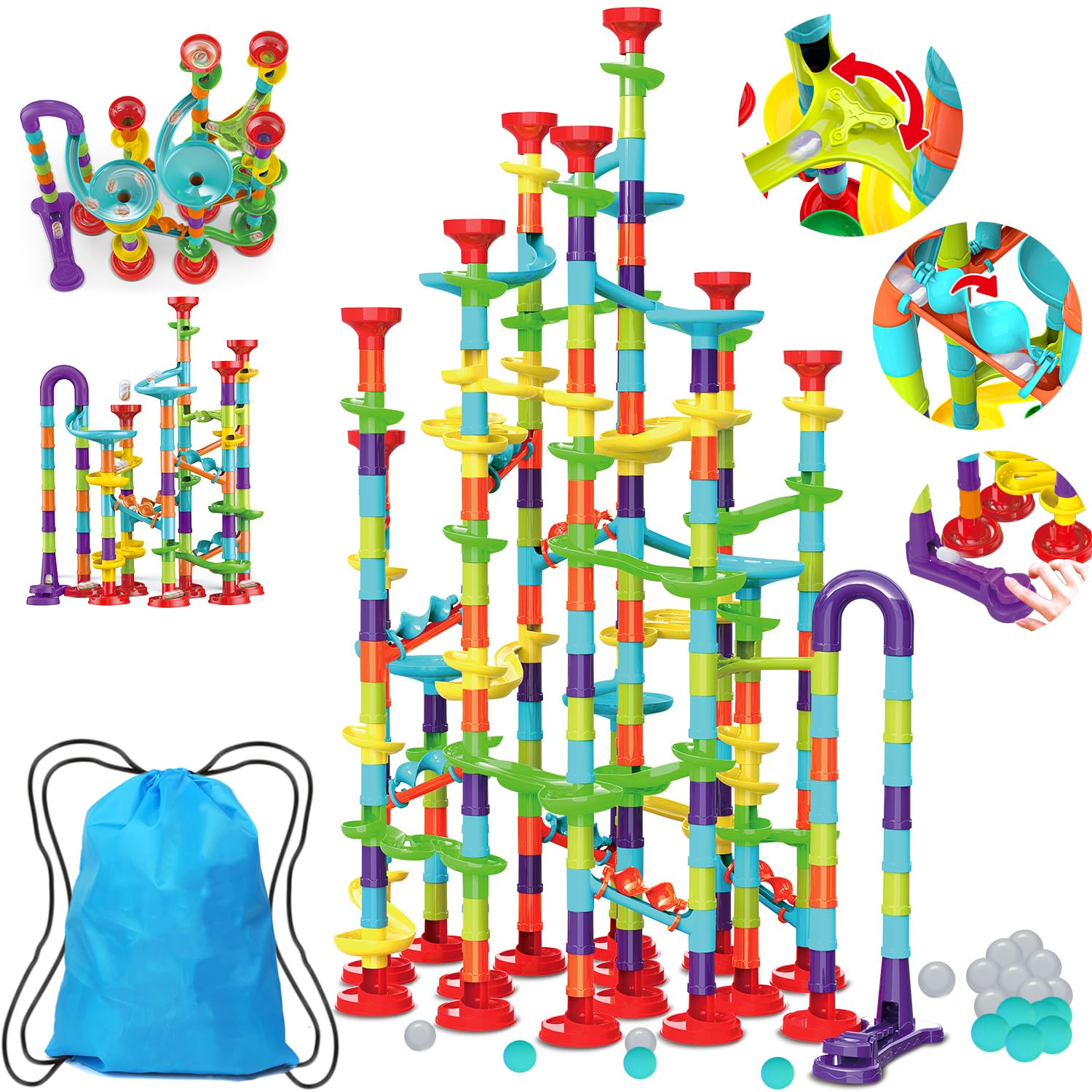 楽天市場】HUIZorbit スタンダード 54個 ビー玉積み木転がし 28