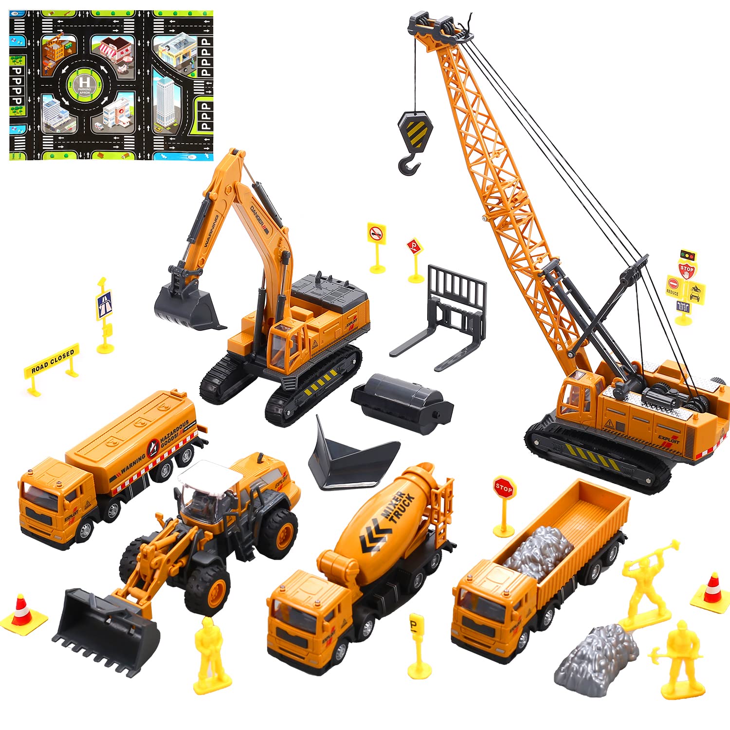 建設機械 ミニカーセット 6点 Amazon.co.jp: 1/64ミニカー 建設車両セット 工事車両 作業車両
