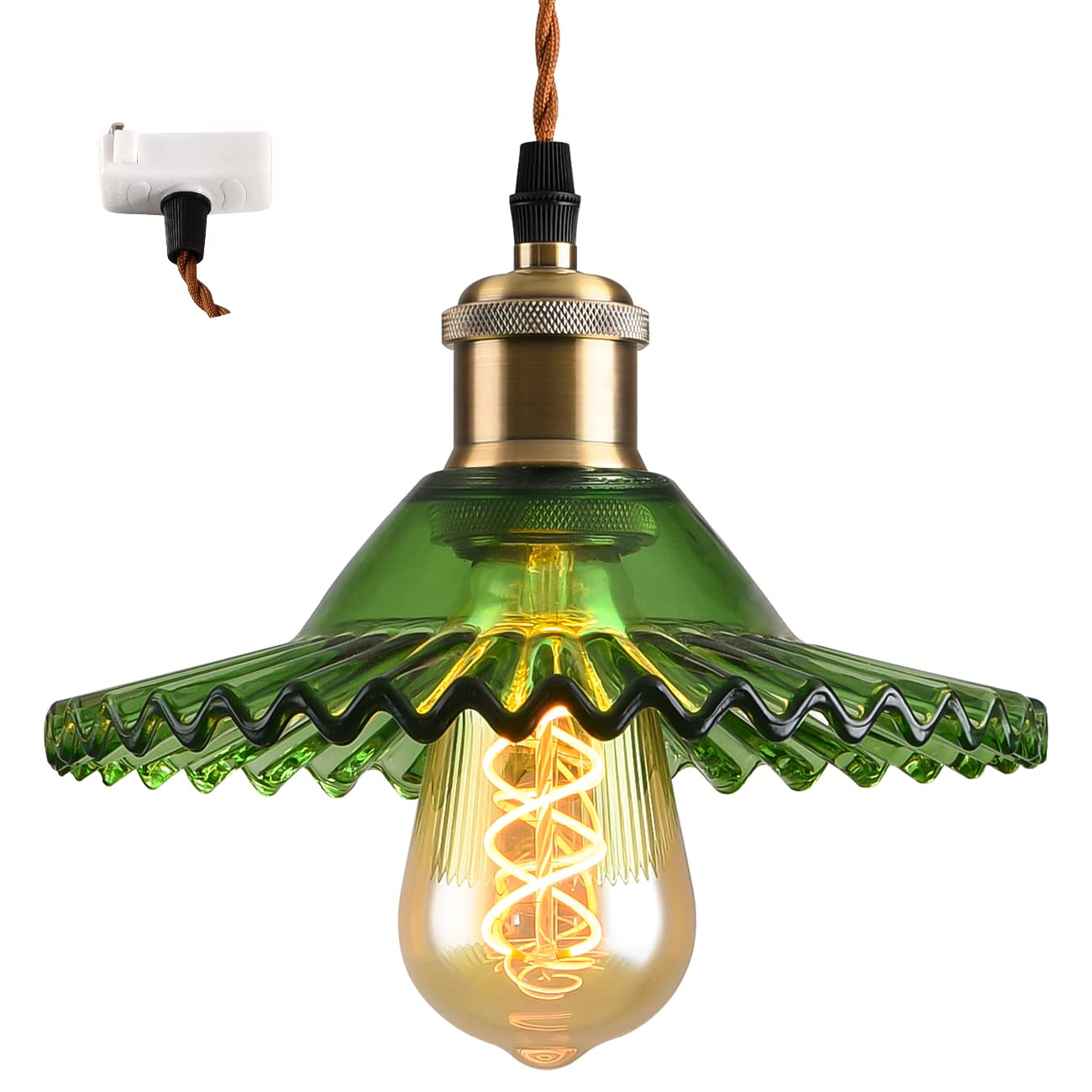 楽天市場】ペンダントライト ダクトレール式 E26口金 ガラス シェード