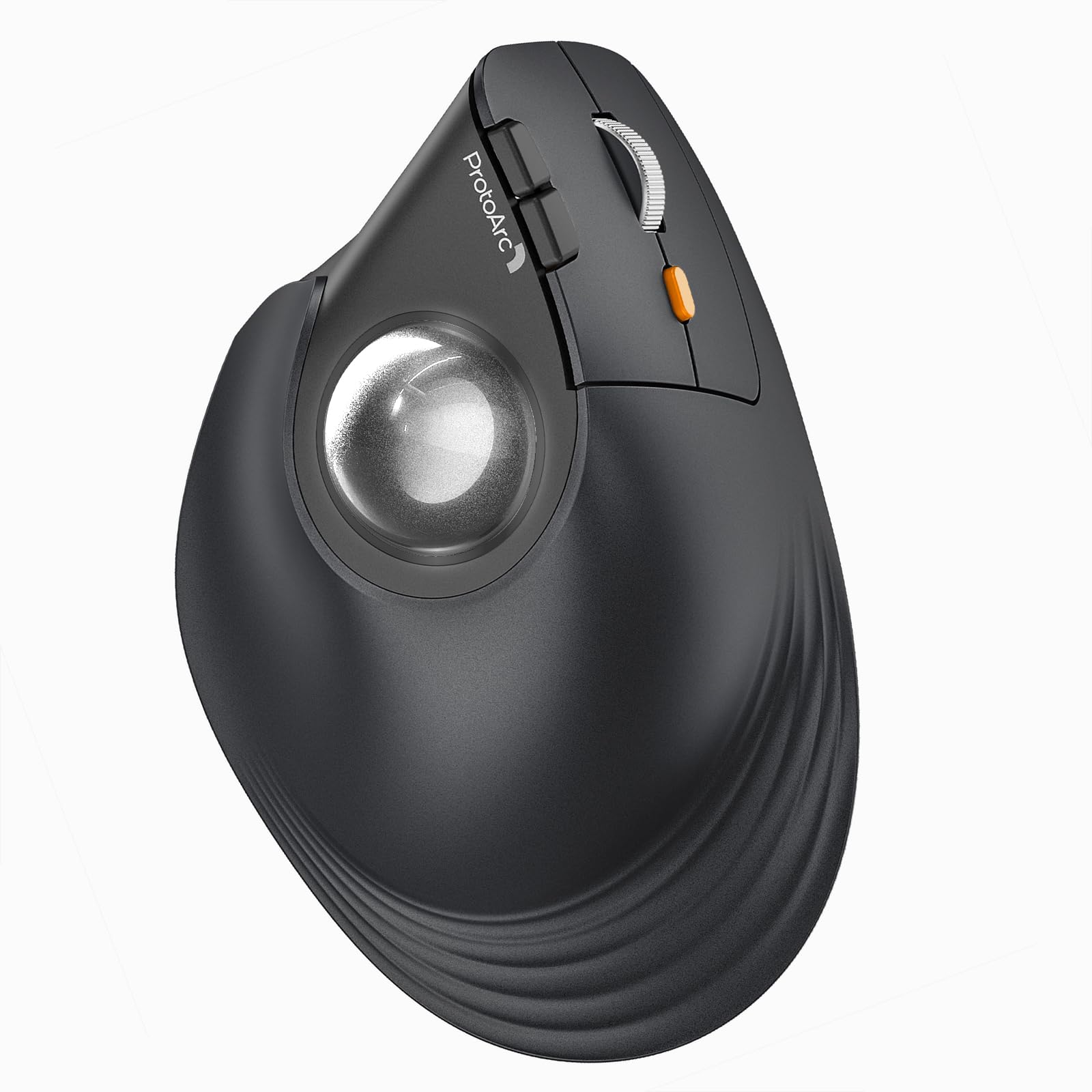 ProtoArc EM05 NLバーティカル トラックボールマウス 縦型62° 2.4GとBluetooth両対応 ワイヤレス 5段階DPI 200/400/800/1200/1600 7ボタン 光学式 右手用 USB充電式 大容量の電池搭載 長時間PC作
