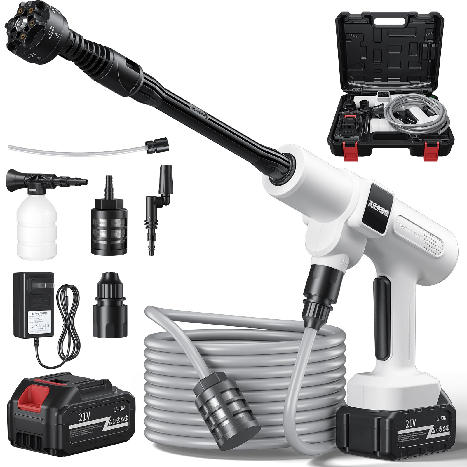 楽天市場】【2025新登場強化版】高圧洗浄機 コードレス 充電式